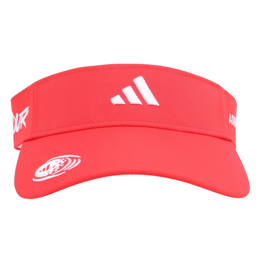 アディダス（adidas）（メンズ、レディース）サイドロゴ バイザー KTK05-JH3649RED