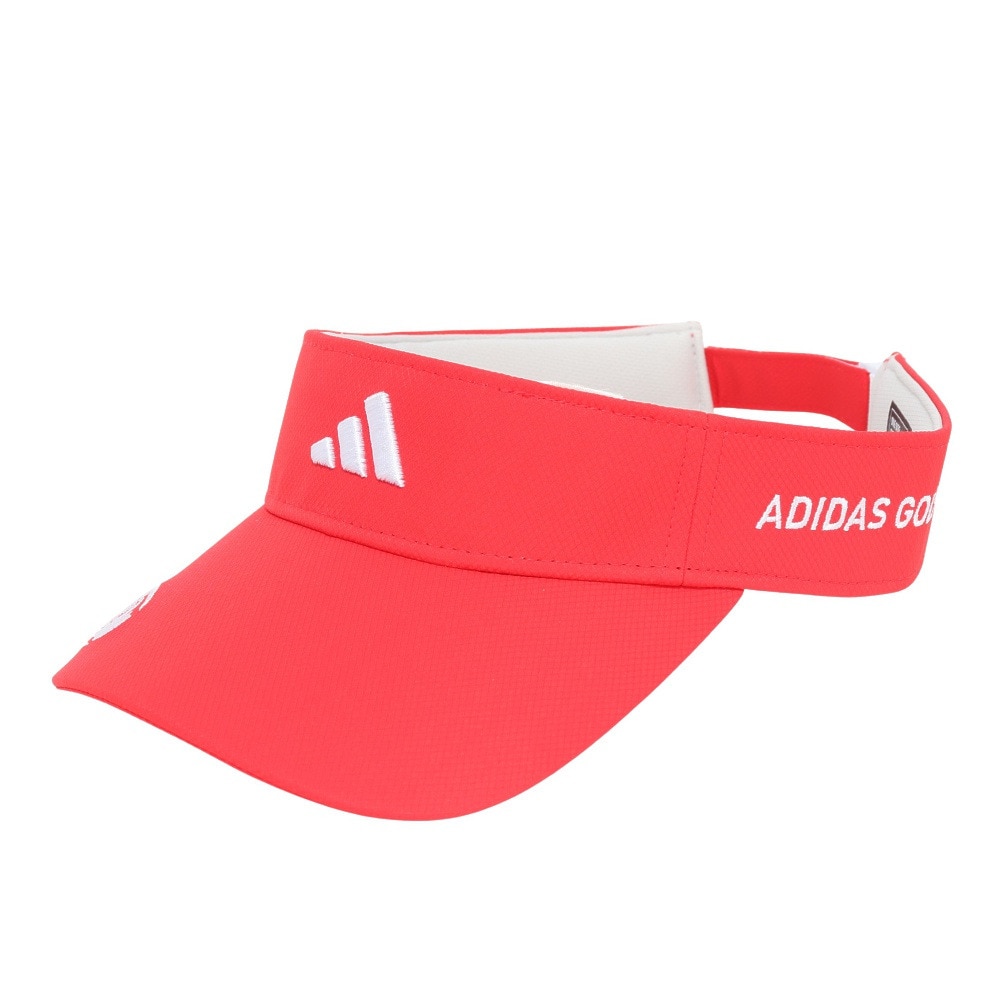 アディダス（adidas）（メンズ、レディース）サイドロゴ バイザー KTK05-JH3649RED
