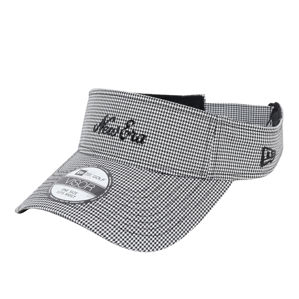 ニューエラ（NEW ERA）（メンズ、レディース）ゴルフ サンバイザー Houndstooth BLK 14391268