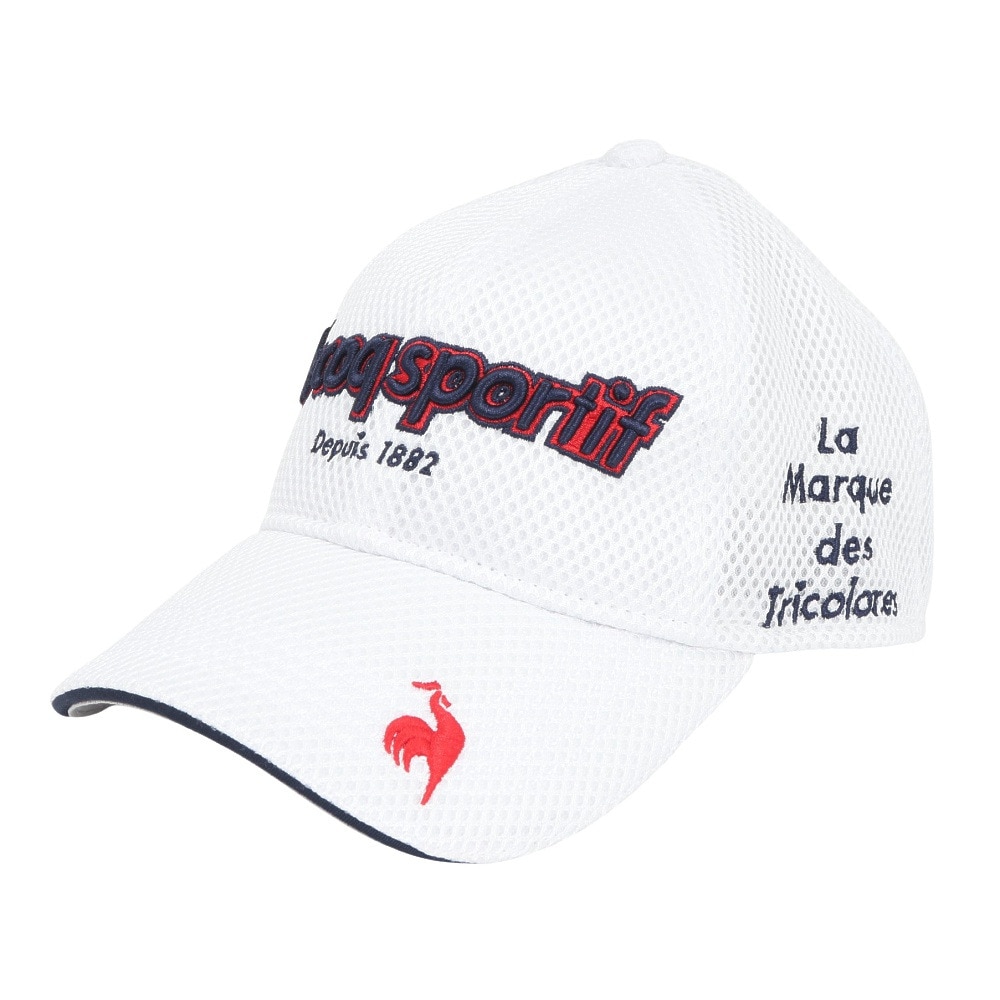 ルコックスポルティフ（lecoqsportif）（メンズ）ゴルフ ダブルラッセル クーリングキャップ LG5SCP15M WH00