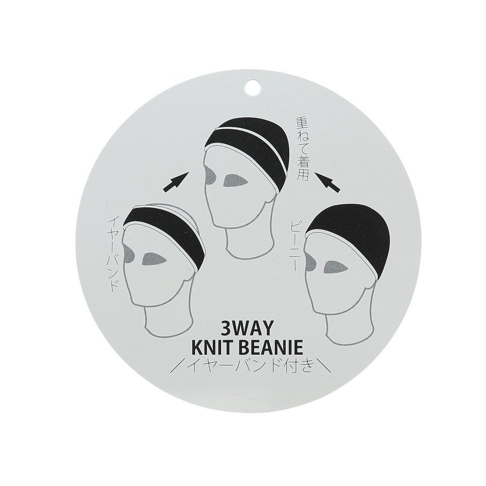 ROSASEN（メンズ）ゴルフ 寒さ対策 防寒 あったかグッズ ビーニー 3WAY ニットキャップ 046-57032-013