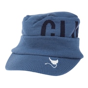 クランク（CLUNK）（メンズ）ゴルフ  防寒 あったかグッズ 寒さ対策  ツバ付き ニット帽 CL5NVC05 BLU