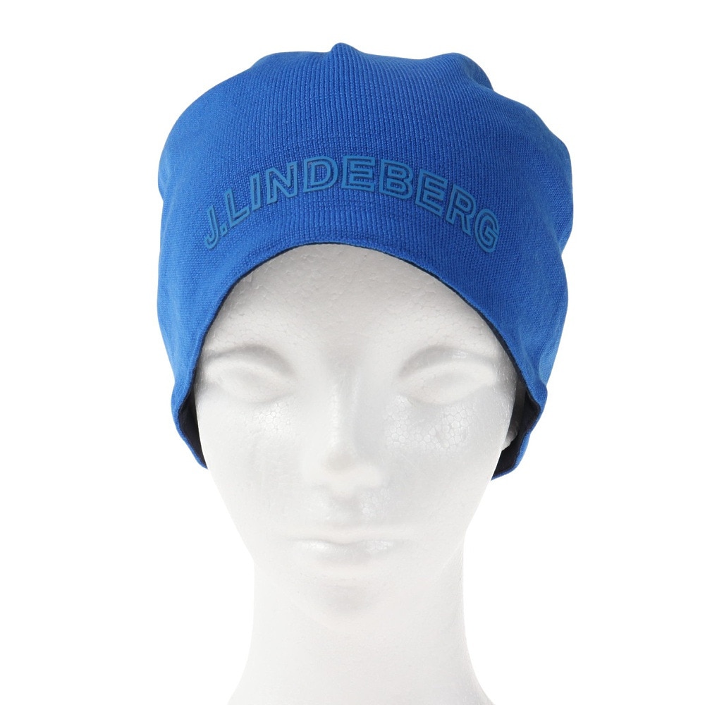 J.LINDEBERG（メンズ）ゴルフ 防寒 あったかグッズ 寒さ対策 エコテックス 防風ニット帽 073-57904-096