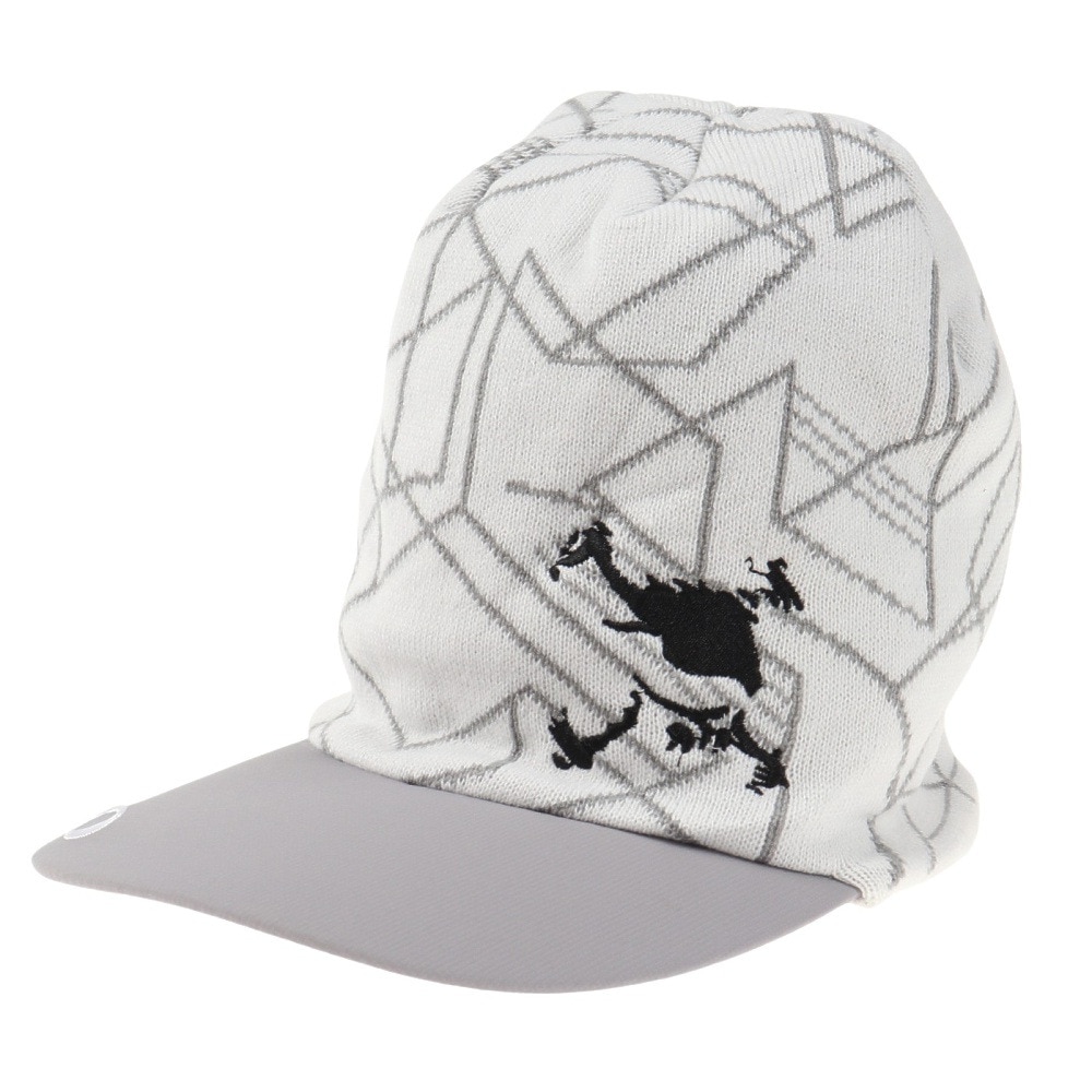 オークリー（OAKLEY）（メンズ）ゴルフ 防寒 あったかグッズ 寒さ対策 つば付き ビーニー Skull Jacquard Beanie Fa  22.0 FOS901154-100 ゴルフ用品はヴィクトリアゴルフ
