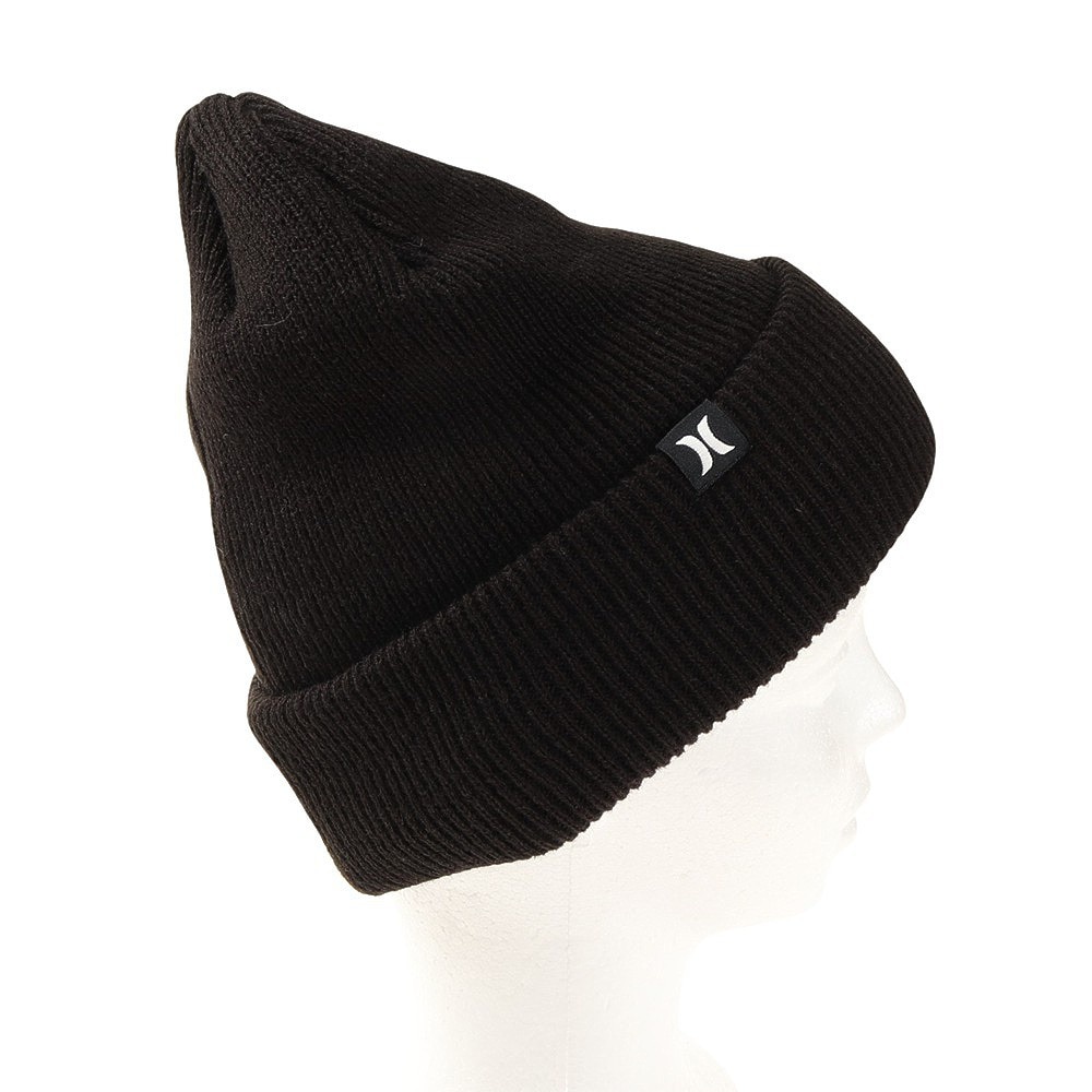 ハーレー（HURLEY）（メンズ）ゴルフ 寒さ対策 防寒 あったかグッズ ニットキャップ 2WAY LAVEL ビーニー MHW2200008-BLK