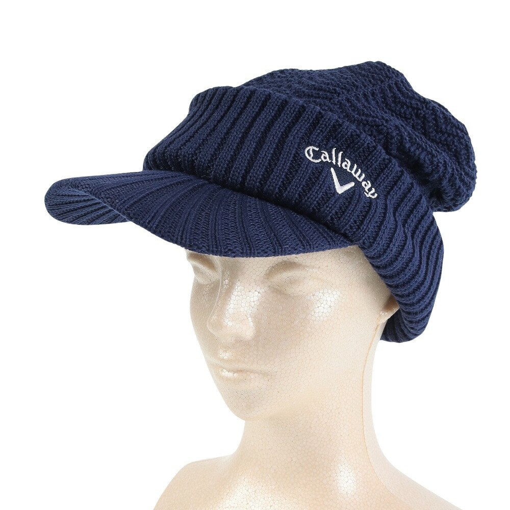 キャロウェイ（CALLAWAY）（メンズ）ゴルフ 防寒 へリンボン編みブリムニットキャップ C23291119-1120