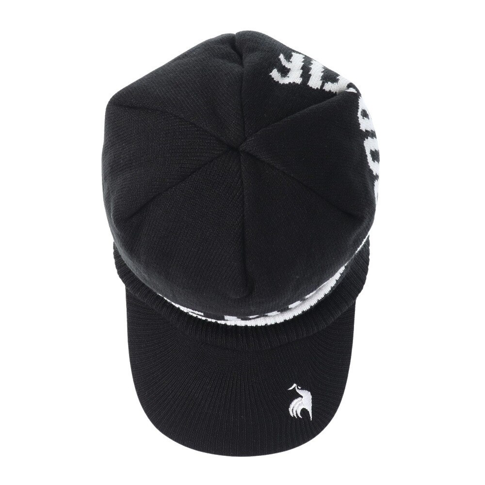 ルコックスポルティフ（lecoqsportif）（メンズ）ゴルフ 防寒 庇付きニットキャップ QGBWJC10 BK00