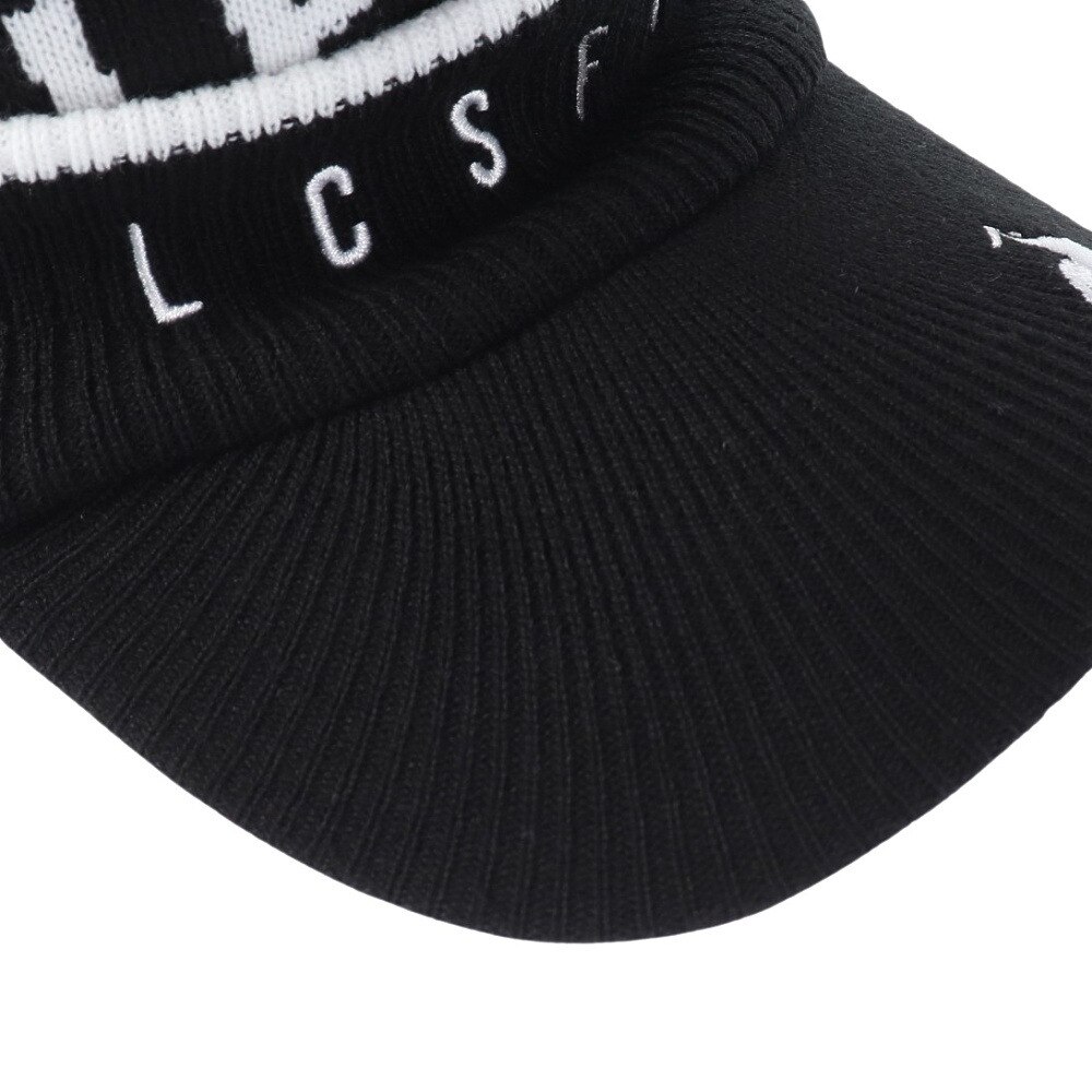 ルコックスポルティフ（lecoqsportif）（メンズ）ゴルフ 防寒 庇付きニットキャップ QGBWJC10 BK00