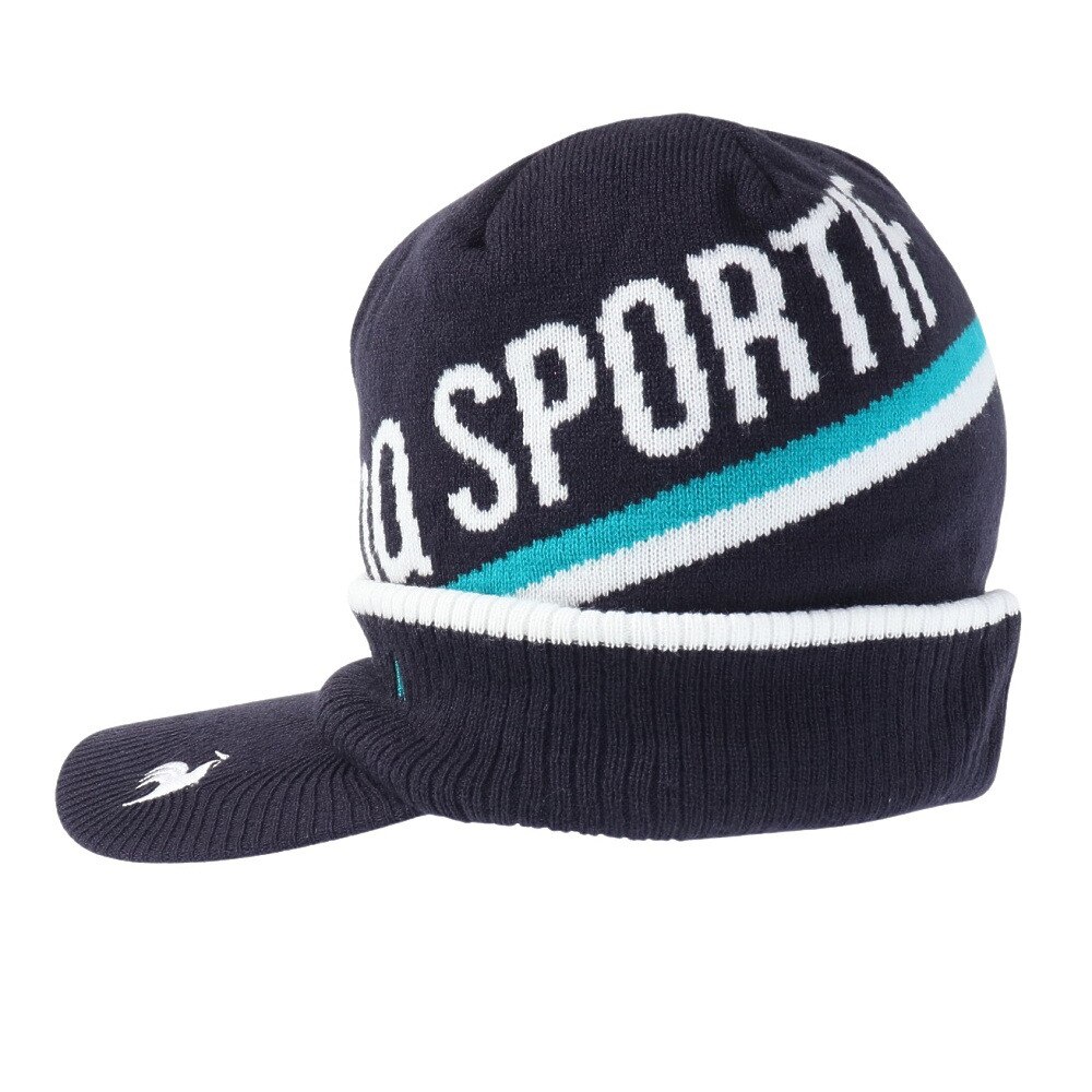 ルコックスポルティフ（lecoqsportif）（メンズ）ゴルフ 防寒 庇付きニットキャップ QGBWJC10 NV00