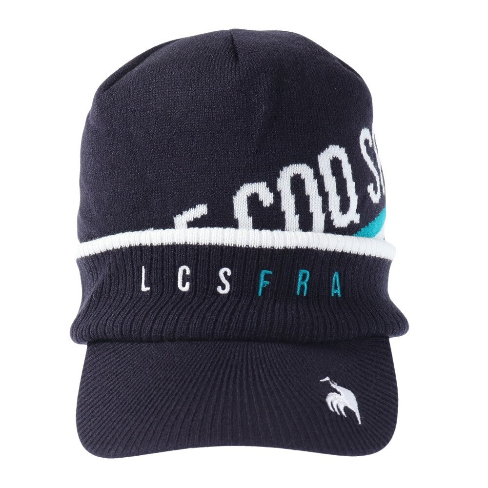 ルコックスポルティフ（lecoqsportif）（メンズ）ゴルフ 防寒 庇付きニットキャップ QGBWJC10 NV00