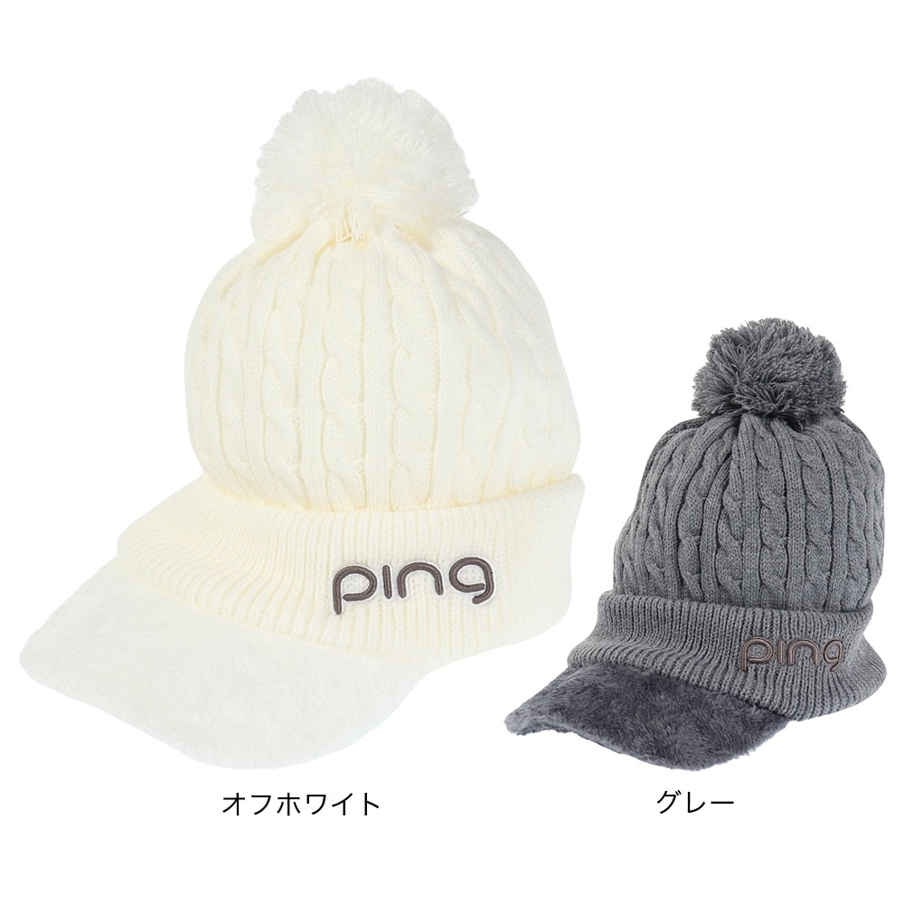 ピン（PING）（レディース）ゴルフ ニットキャップ HW-L2307 BRIM GR 37144