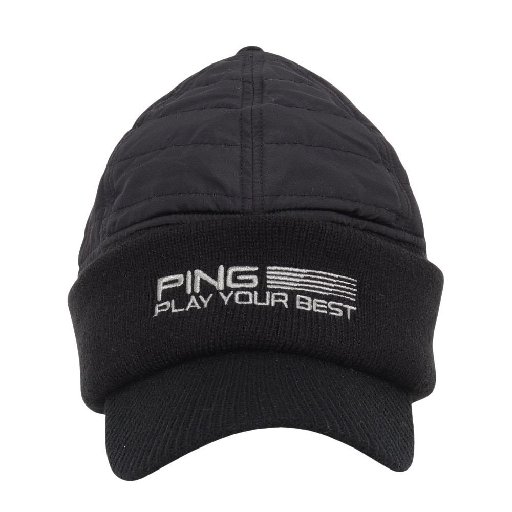 ピン（PING）（メンズ）ゴルフ ブリムニットキャップ HW-F2414 BK 37867