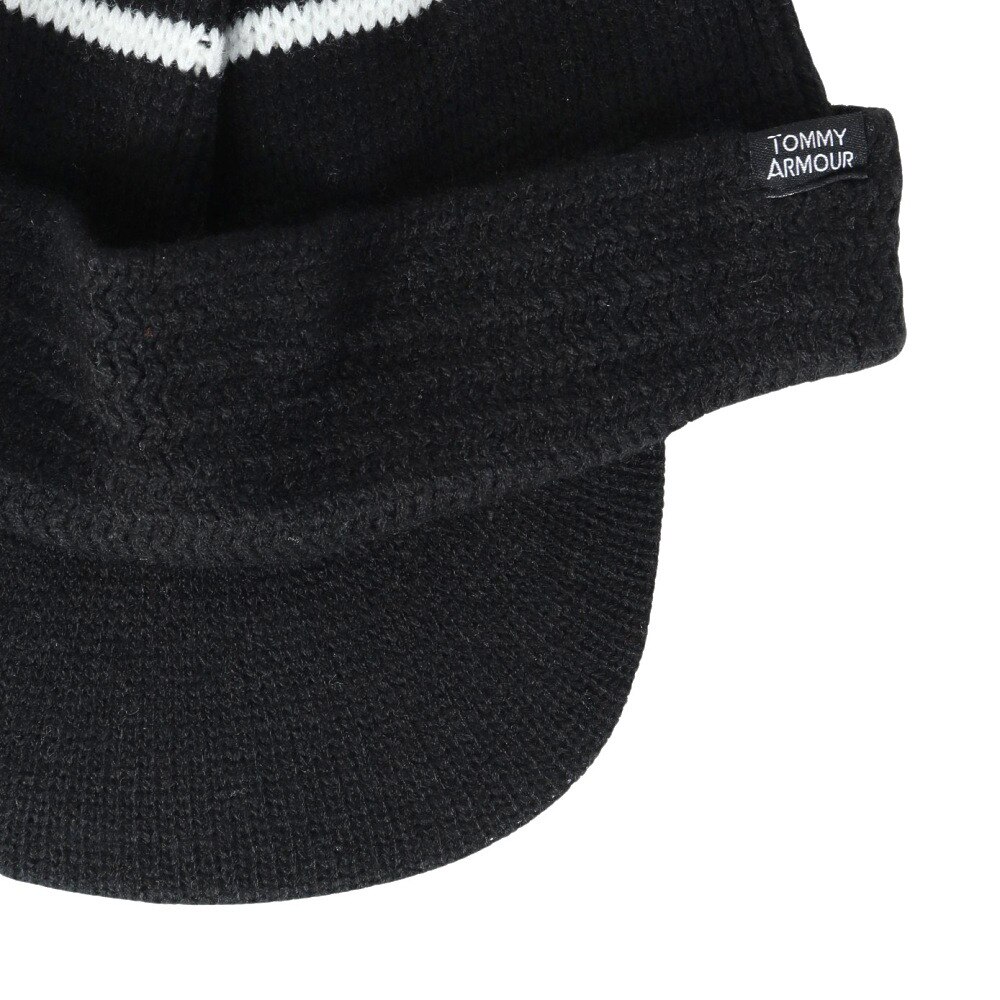 トミーアーマー（Tommy Armour）（メンズ）ゴルフ ツバ付き ニットキャップ TAST25F040002 BLK