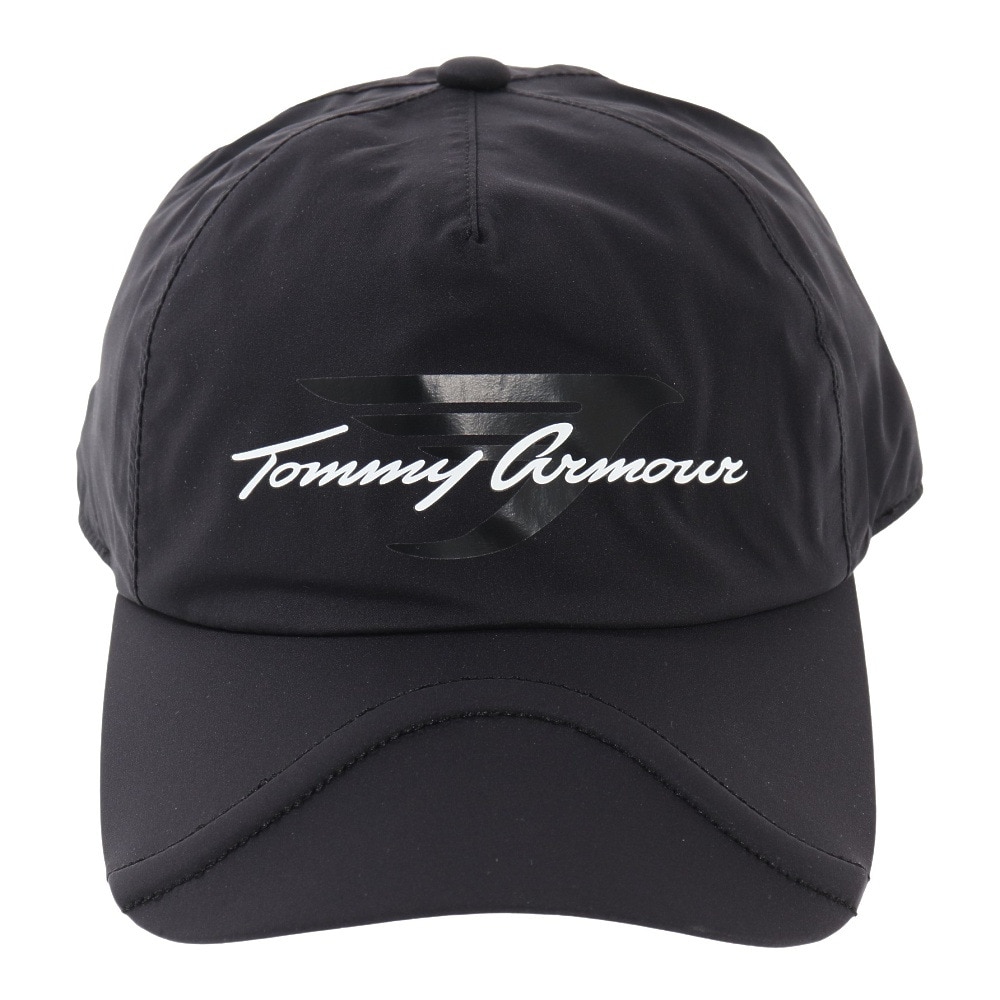 トミーアーマー（Tommy Armour）（メンズ）ゴルフ NYLON RAIN レイン キャップ 雨 帽子 TAST22S042180 BLK