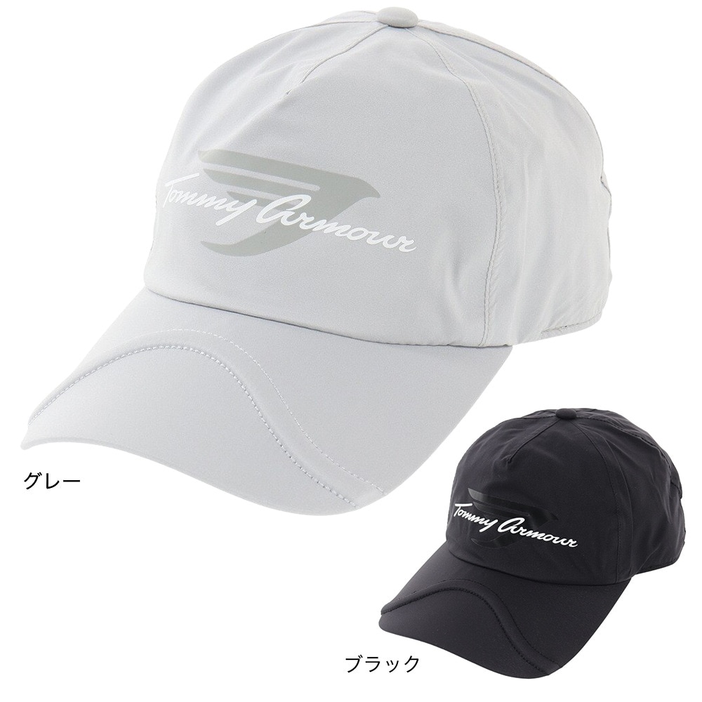 トミーアーマー（Tommy Armour）（メンズ）ゴルフ NYLON RAIN レイン キャップ 雨 帽子 TAST22S042180 BLK