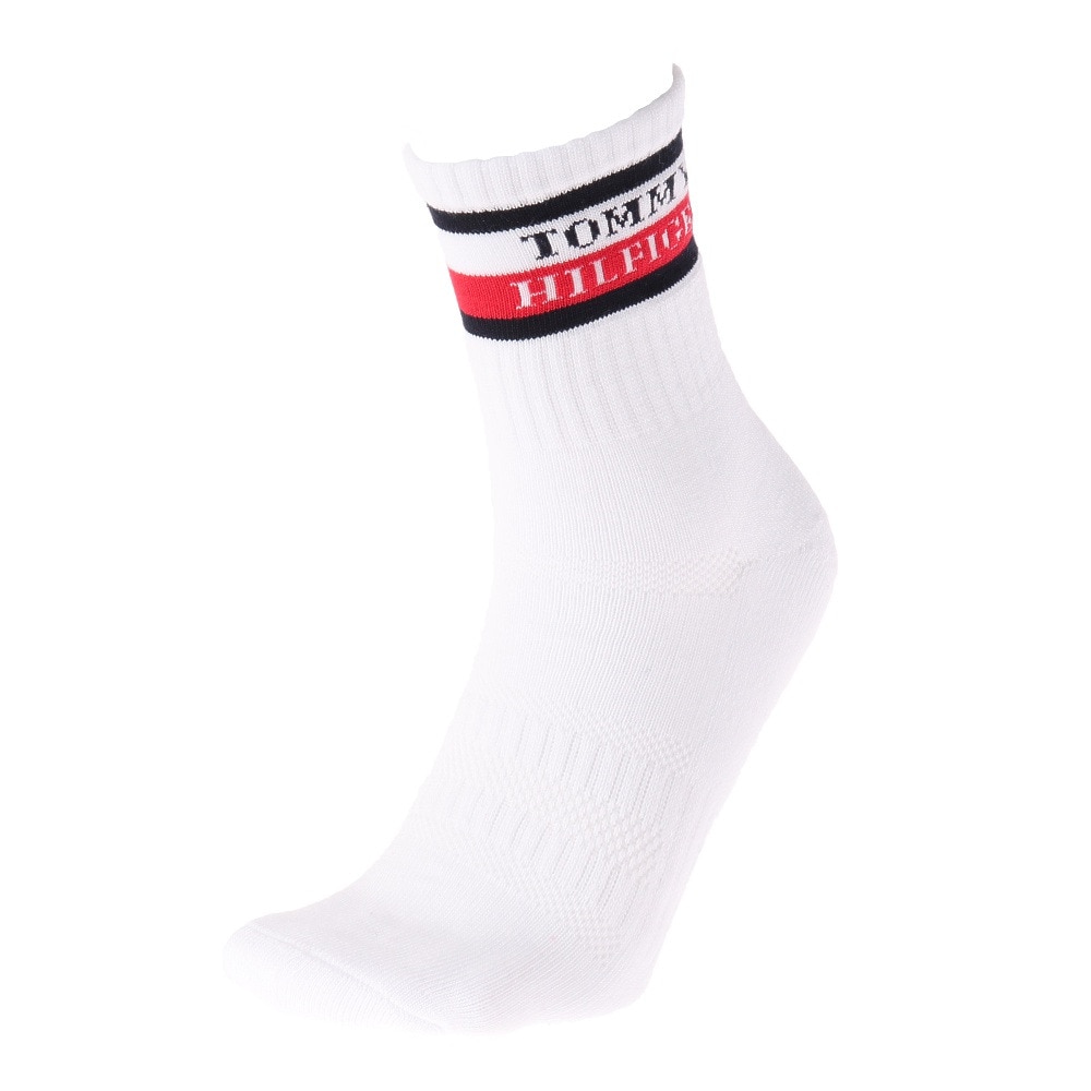 トミー ヒルフィガー ゴルフ（TOMMY HILFIGER GOLF）（メンズ）ゴルフ 吸水速乾 抗菌防臭 ミドルソックス THMB011F-WHT