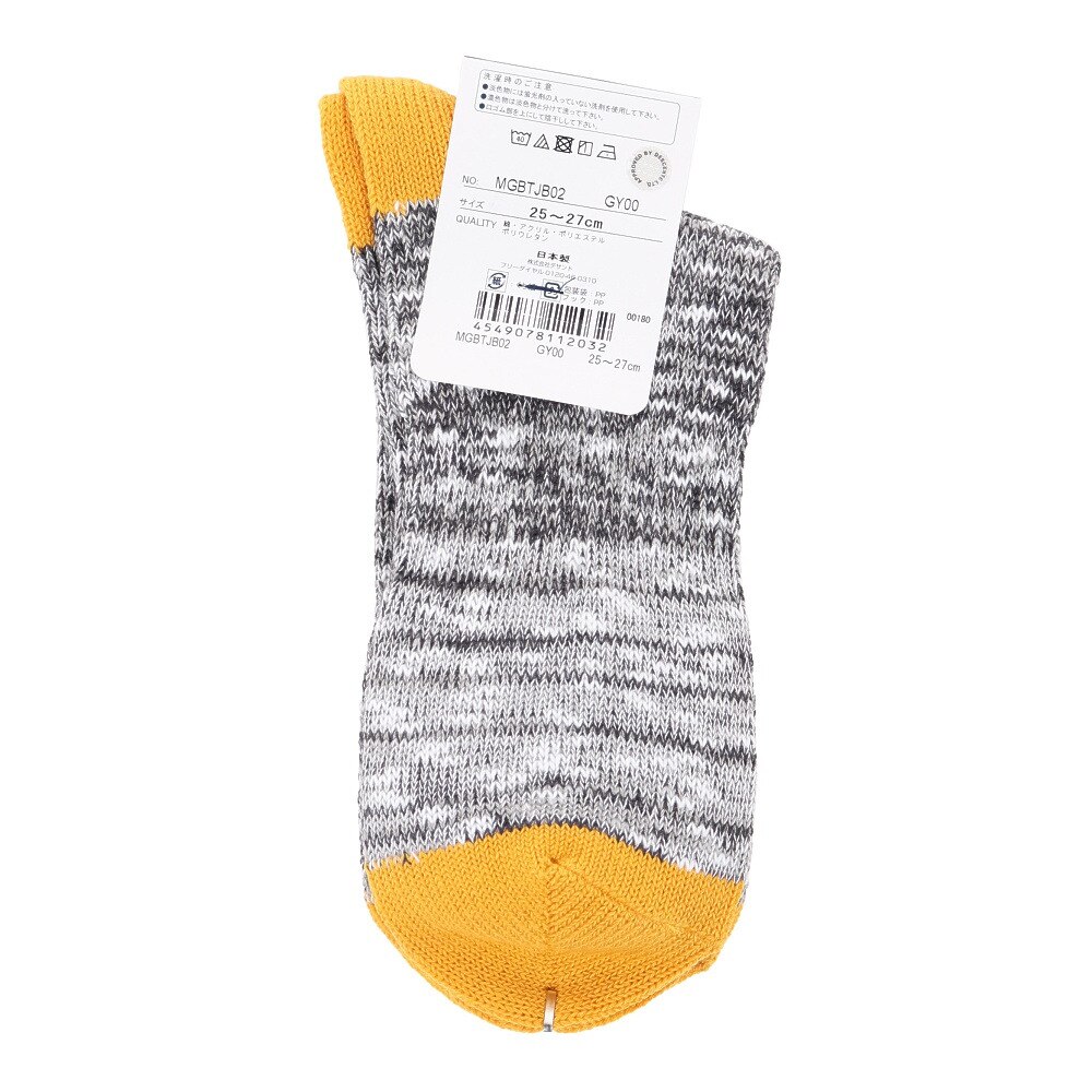 マンシングウエア（MUNSING WEAR）（メンズ）ゴルフ 抗菌防臭 ミドル丈ローゲージ杢調ソックス MGBTJB02 GY00