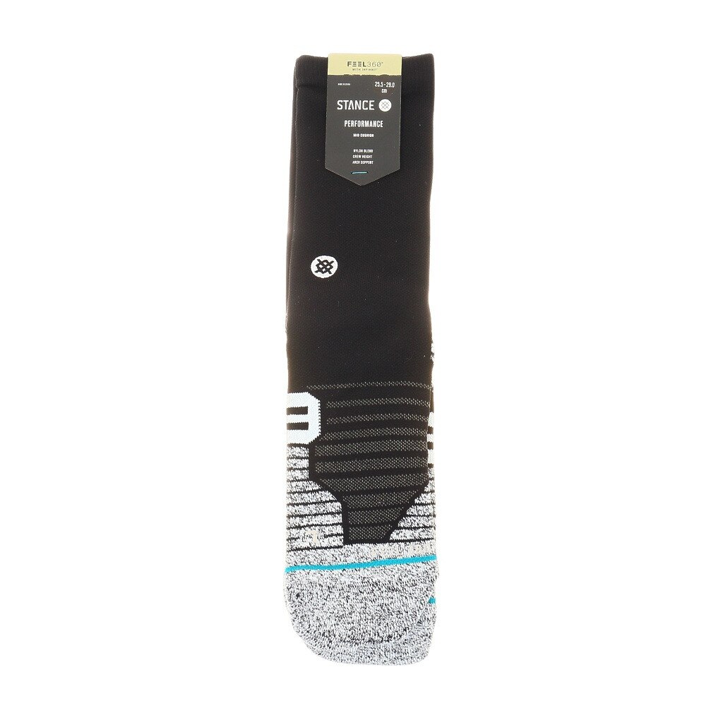 スタンス（STANCE）（メンズ、レディース）ゴルフ VERSA クルー丈ソックス A558A21 BLK★★★
