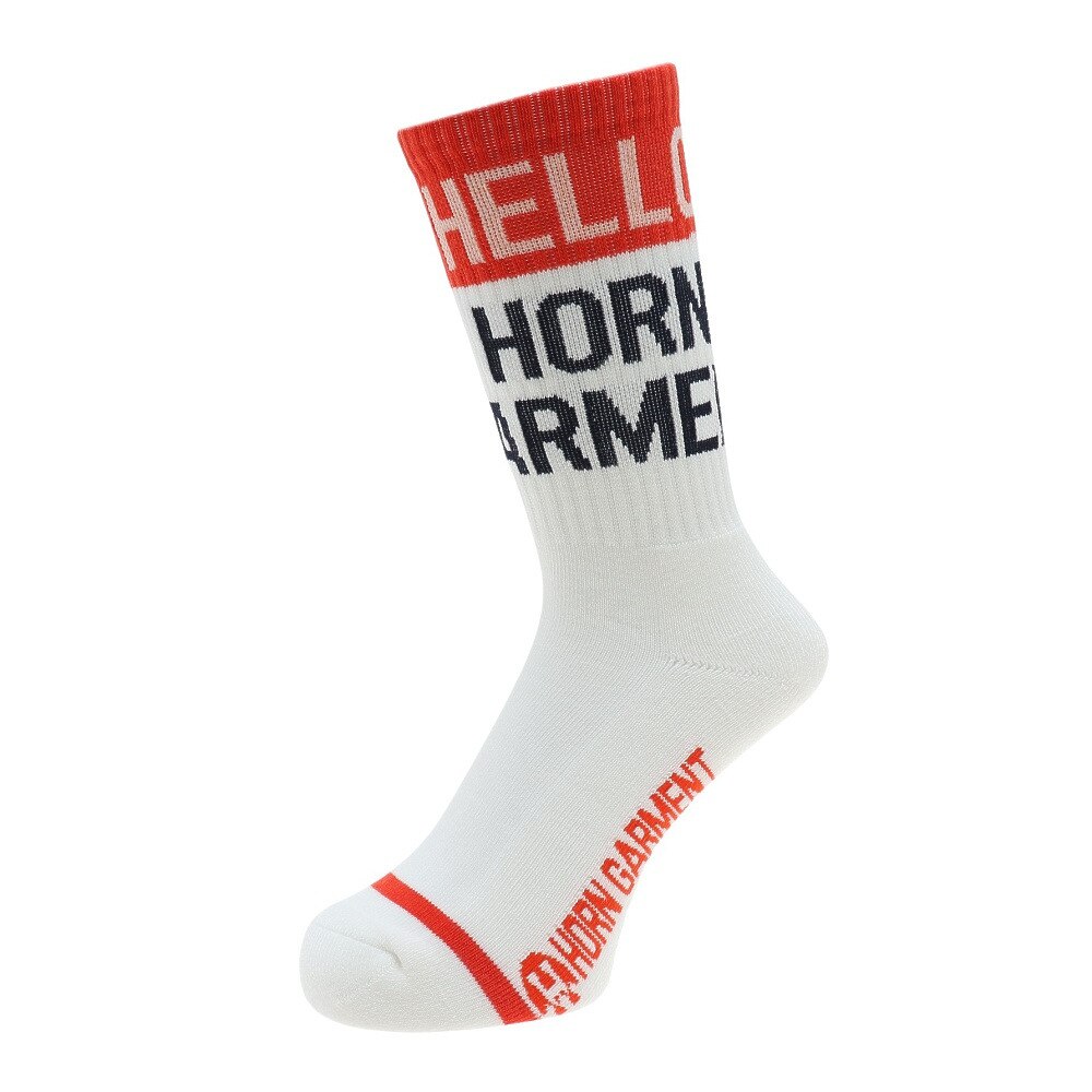 ホーンガーメント（HORN G.M.T）（メンズ）L.M.U Cushion Socks HCF-2C-FS08-WHITE