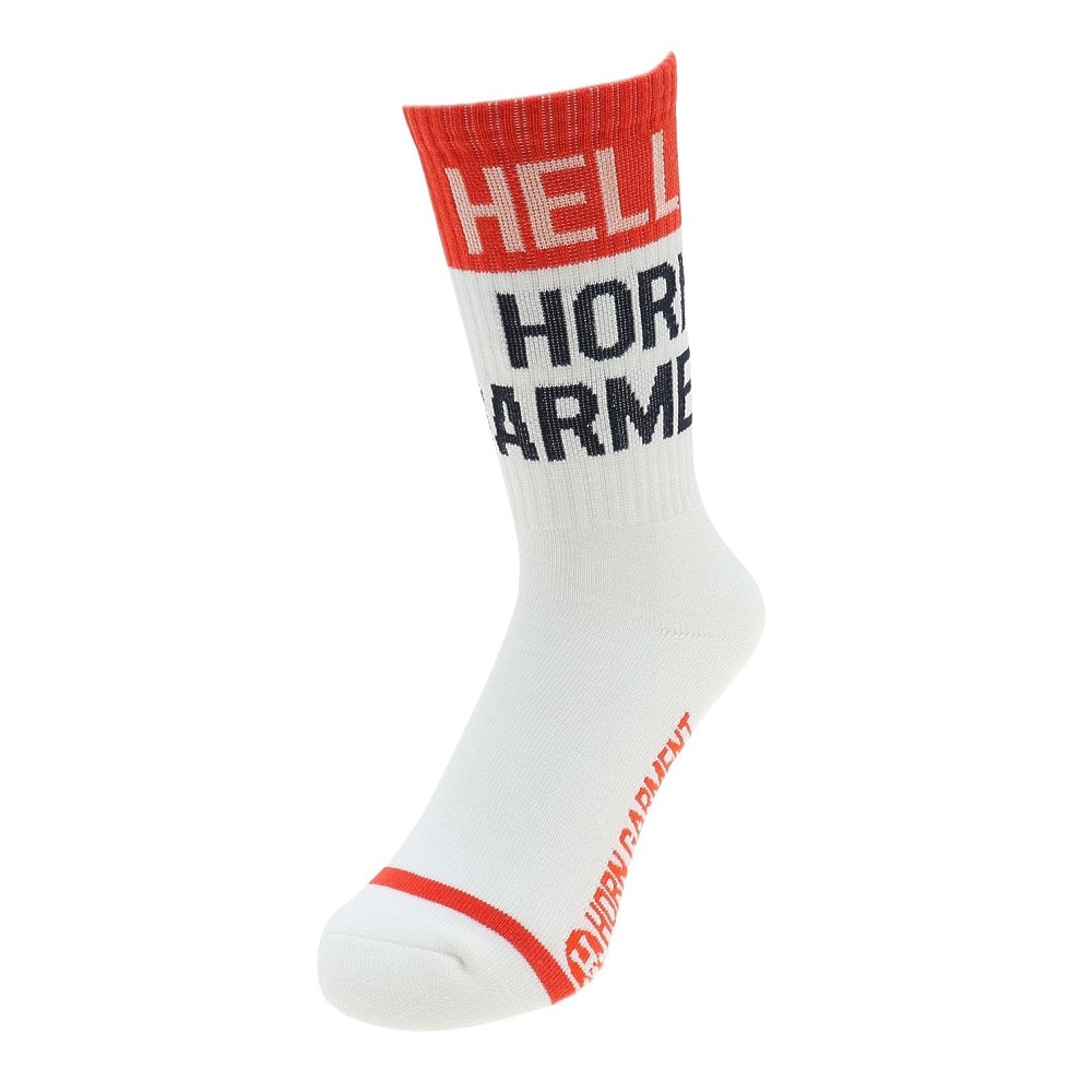 ホーンガーメント（HORN G.M.T）（メンズ）L.M.U Cushion Socks HCF-2C-FS08-WHITE