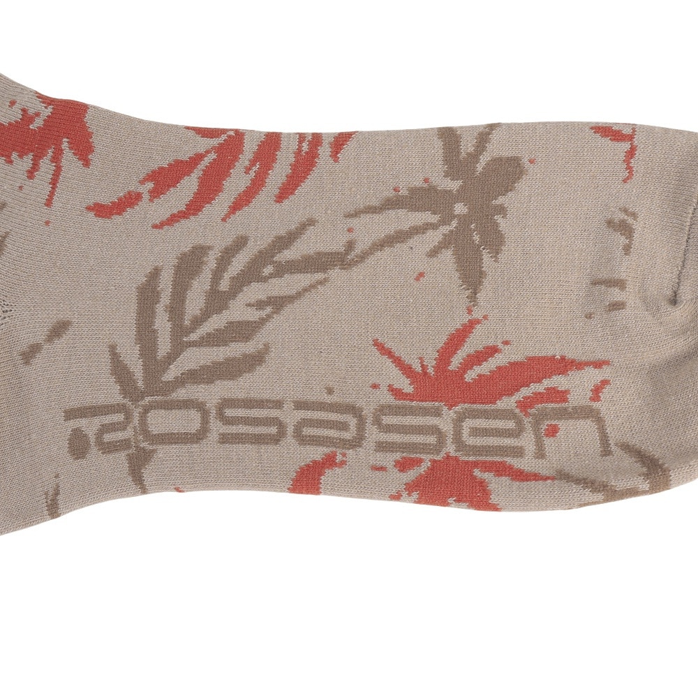 ROSASEN（メンズ）ゴルフ リーフ柄 レギュラー ソックス 046-41331-052