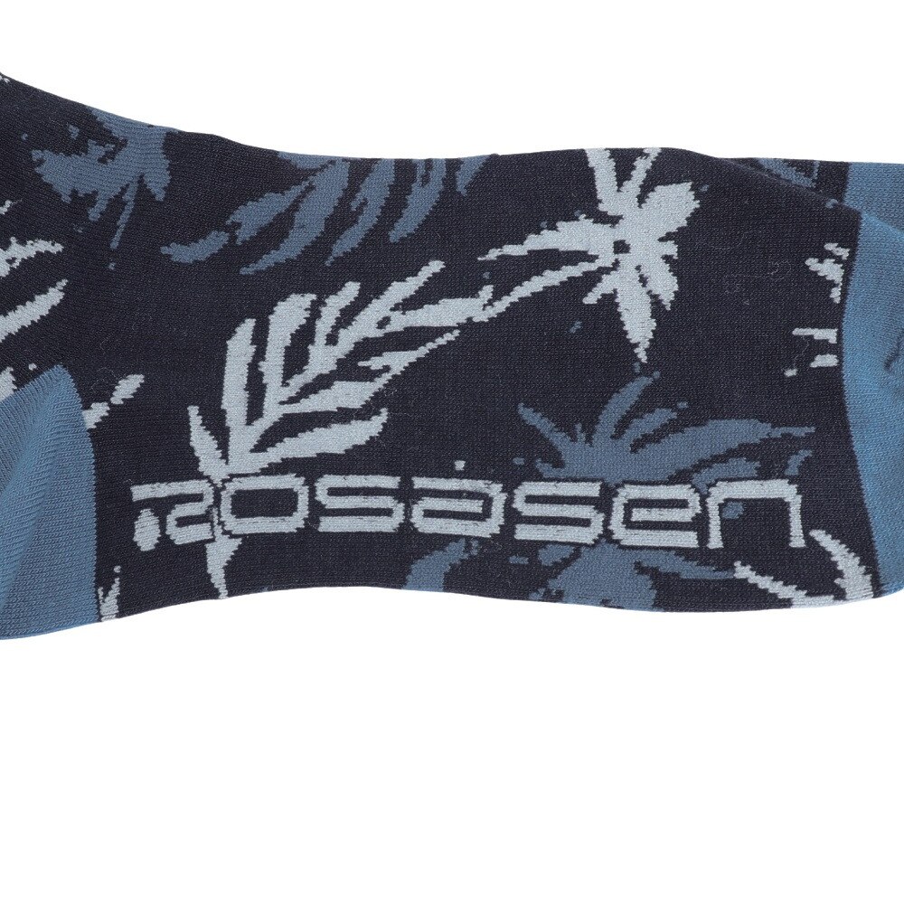 ROSASEN（メンズ）ゴルフ リーフ柄 レギュラー ソックス 046-41331-098