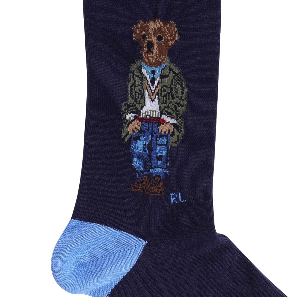ポロ ラルフローレン（Polo Ralph Lauren）（メンズ）ゴルフ 紳士 ベア柄 クルーソックス 2012-460-69