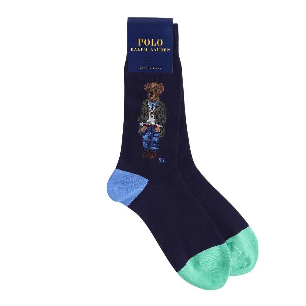 ポロ ラルフローレン（Polo Ralph Lauren）（メンズ）ゴルフ 紳士 ベア柄 クルーソックス 2012-460-69