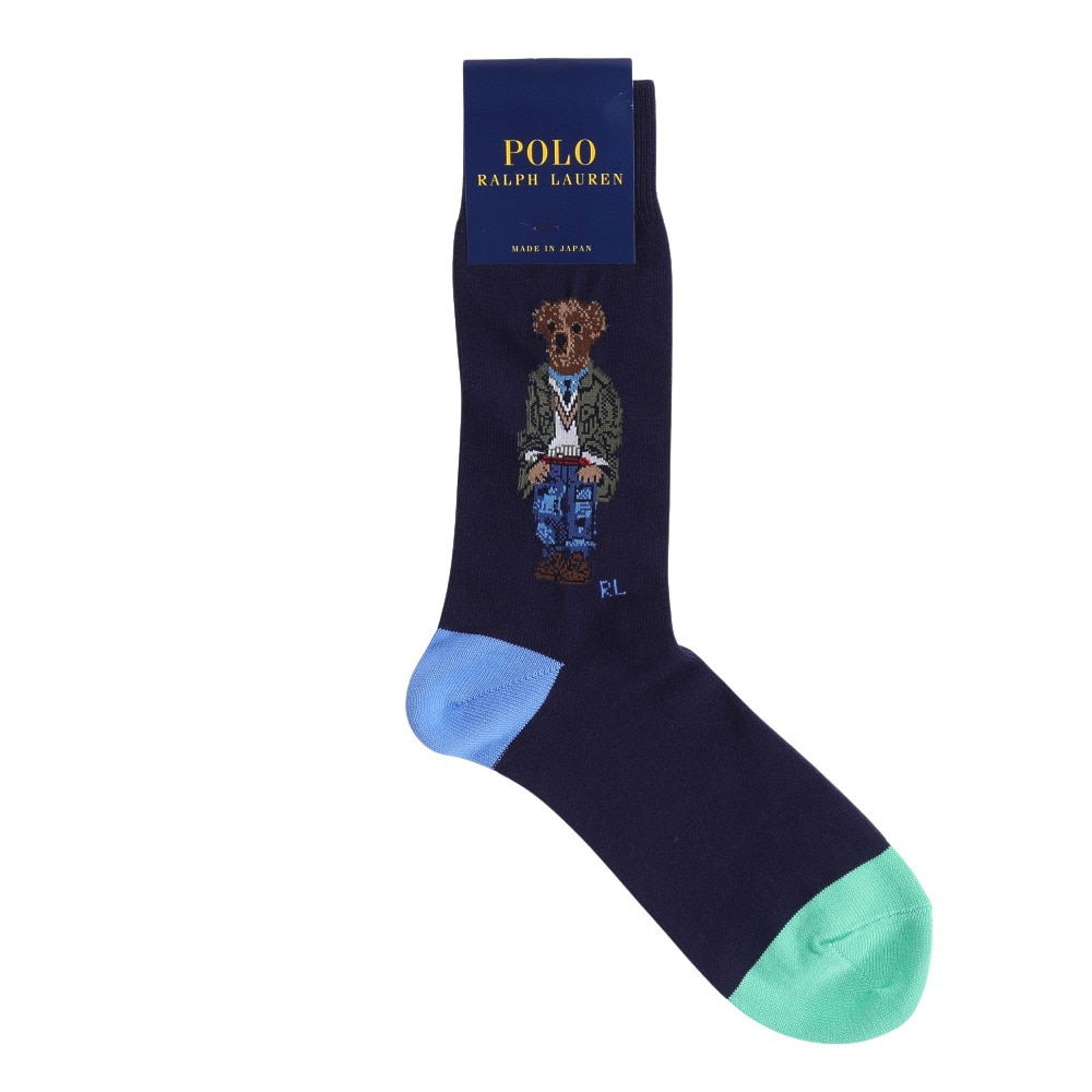 ポロ ラルフローレン（Polo Ralph Lauren）（メンズ）ゴルフ 紳士 ベア柄 クルーソックス 2012-460-69
