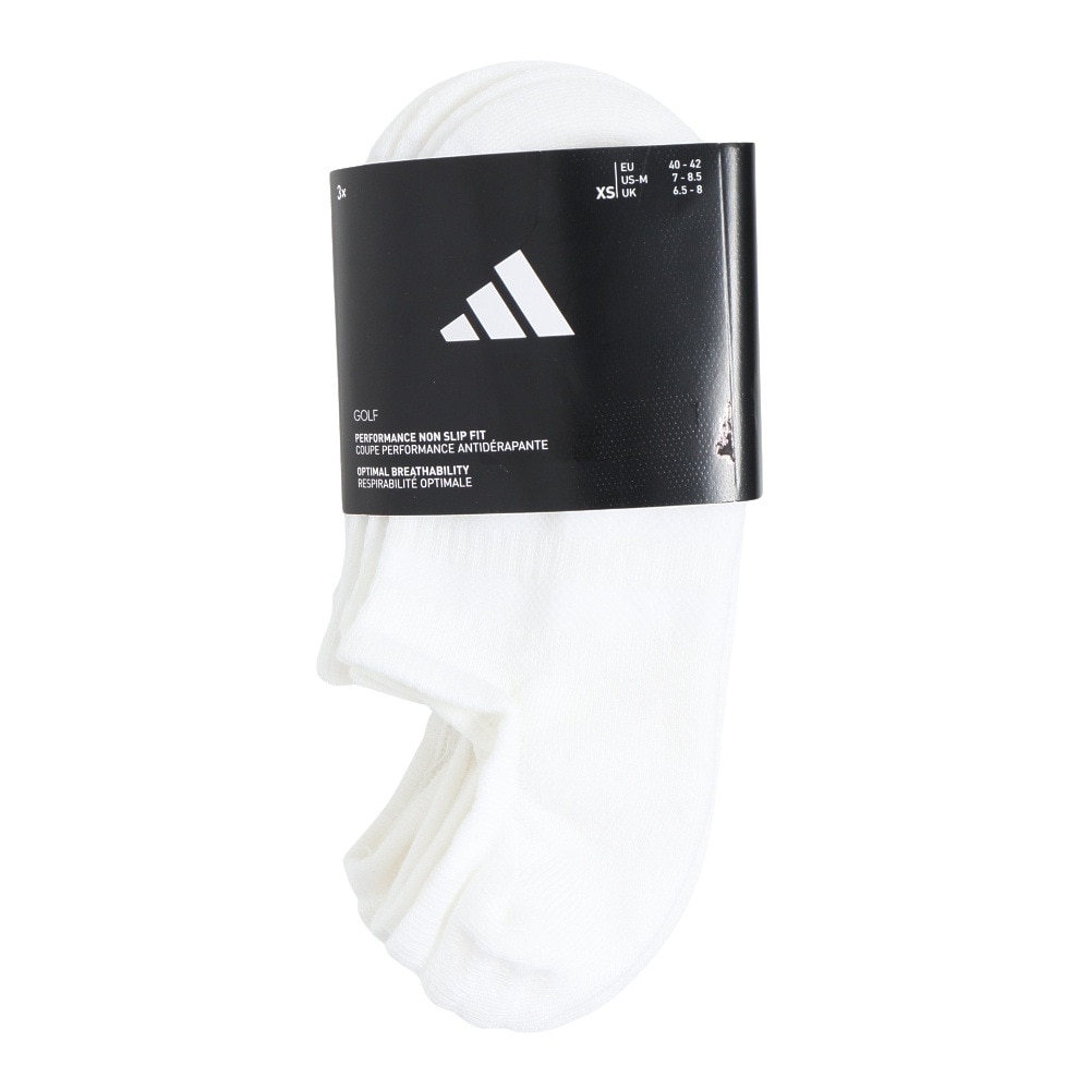 アディダス（adidas）（メンズ）ゴルフ ローカット クッションソックス 3足組 EEU91-HS5577W