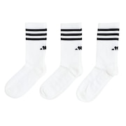 (メンズ)ゴルフ クルー丈 クッションソックス 3足組 EFC87-HS6061W