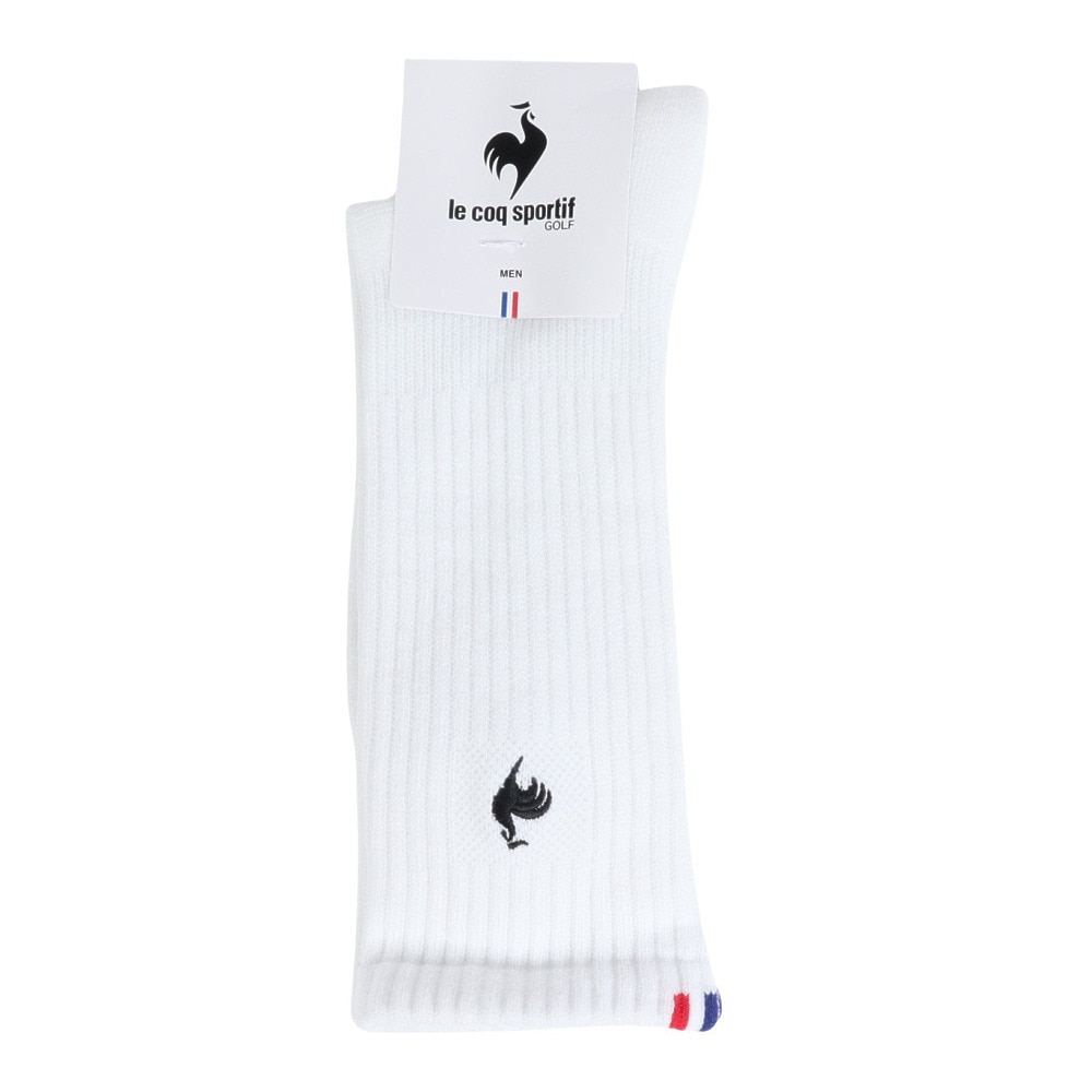 ルコックスポルティフ（lecoqsportif）（メンズ）ゴルフ 定番レギュラー丈ソックス QGBWJB00 WH00