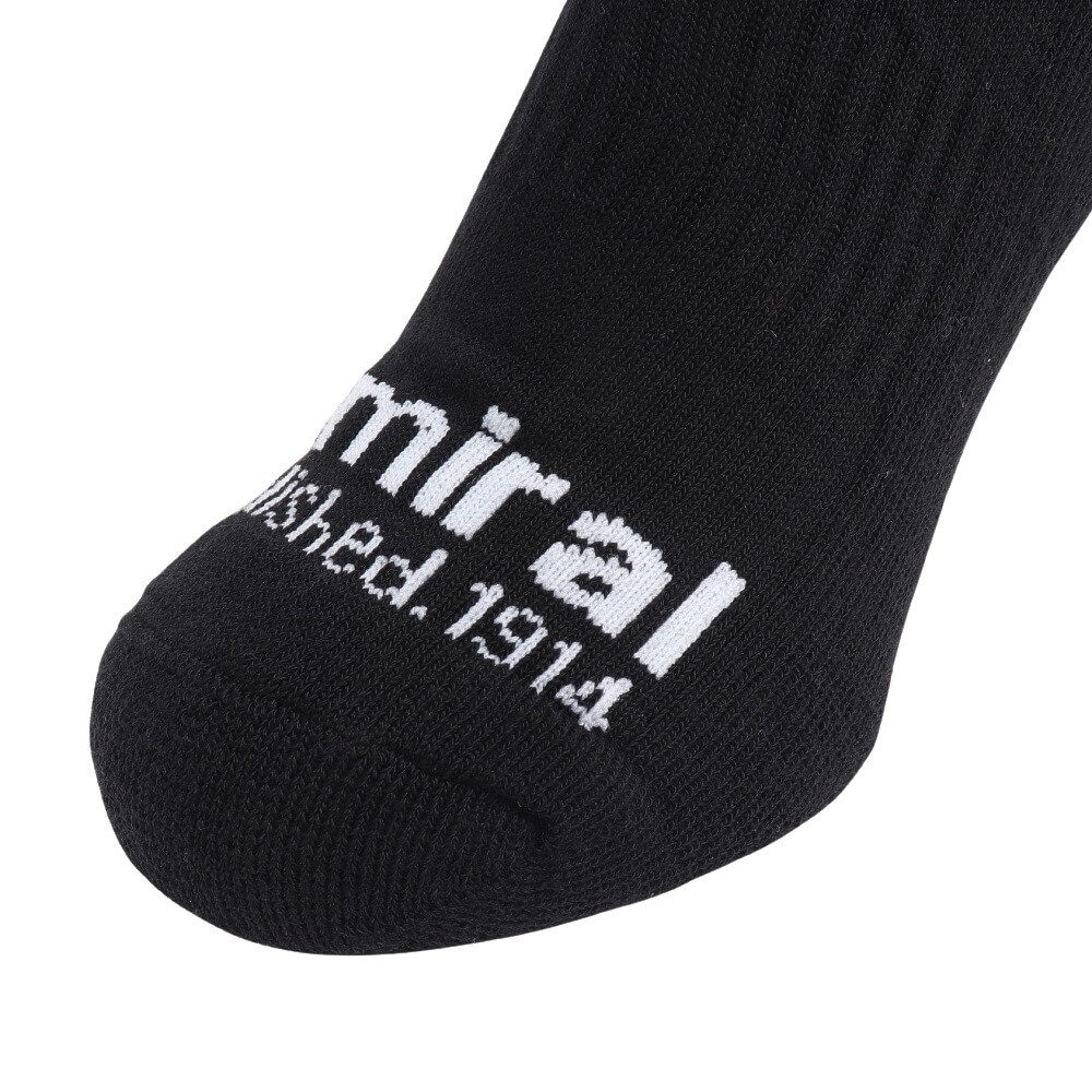 アドミラル ゴルフ（Admiral GOLF）（メンズ）ゴルフ 吸汗速乾 抗菌防臭 ランパント ミドルソックス ADMB4A20-BLK