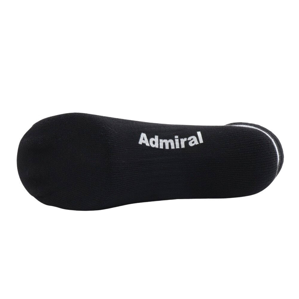 アドミラル ゴルフ（Admiral GOLF）（メンズ）ゴルフ 吸汗速乾 抗菌防臭 ライン ミドルソックス ADMB4ABM-BLK