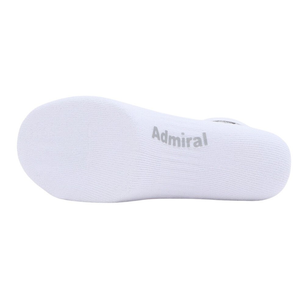 アドミラル ゴルフ（Admiral GOLF）（メンズ）ゴルフ 吸汗速乾 抗菌防臭 ライン ミドルソックス ADMB4ABM-WHT