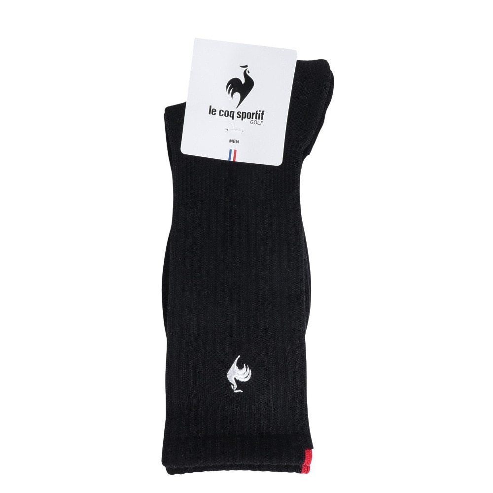 ルコックスポルティフ（lecoqsportif）（メンズ）ゴルフ 定番レギュラー丈ソックス QGBWJB00 BK00