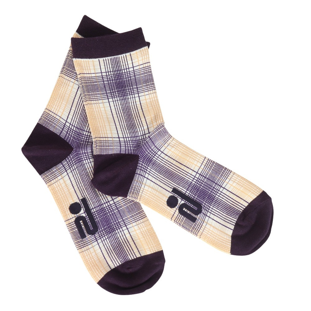 ROSASEN（メンズ）ゴルフ 抗菌防臭 オンブレーチェック レギュラー丈 ソックス 046-42832-083-24AW