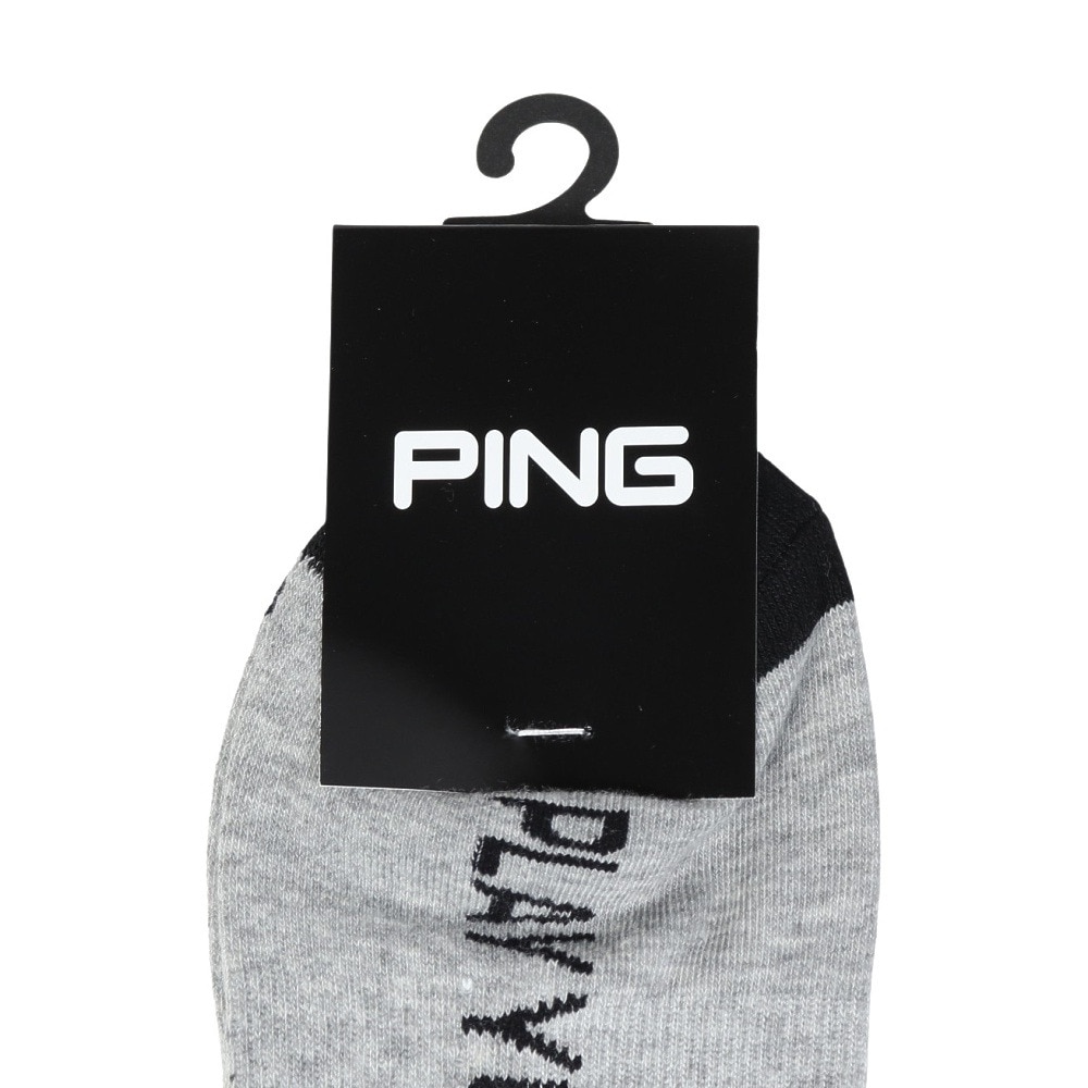 ピン（PING）（メンズ）ポリエステル綿混 消臭 ショートソックス 621-4286803-020