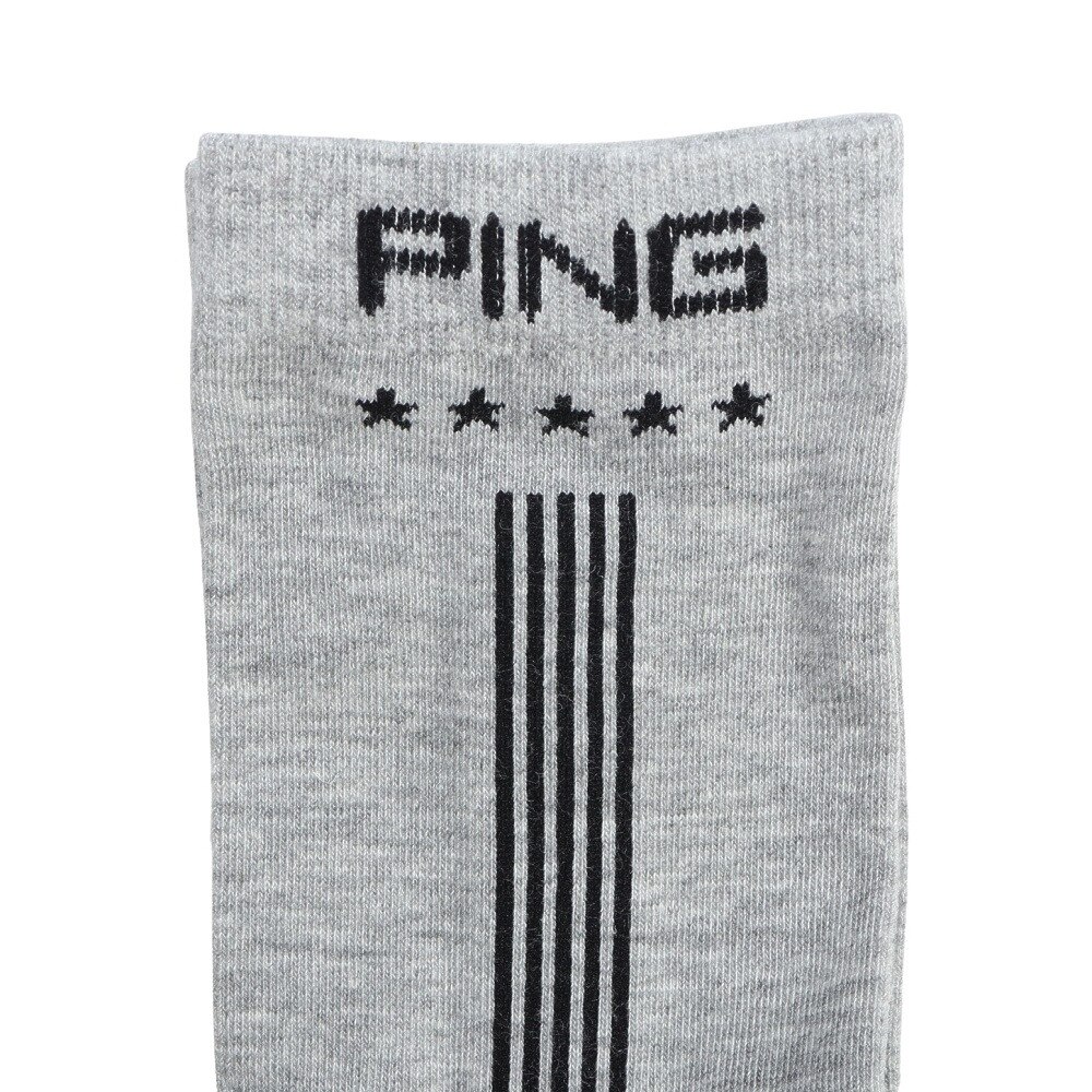 ピン（PING）（メンズ）ポリエステル綿混 消臭 ショートソックス 621-4286803-020