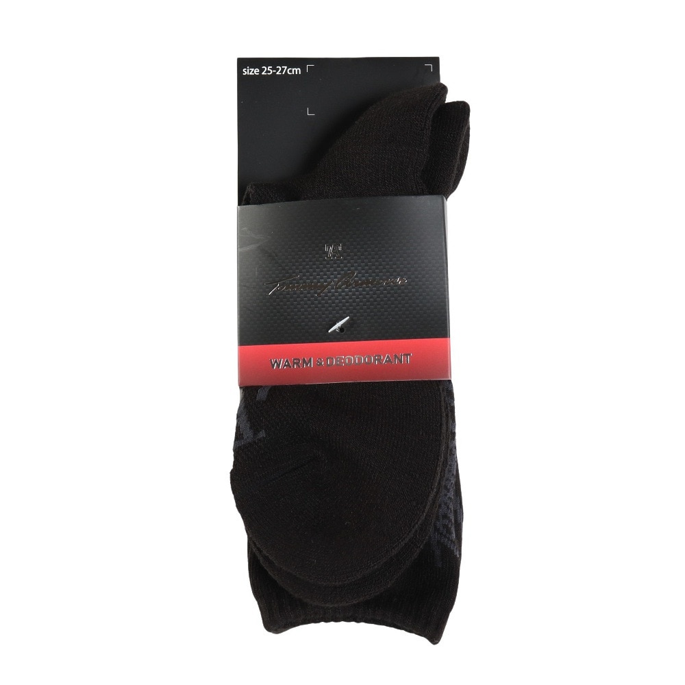 トミーアーマー（Tommy Armour）（メンズ）ゴルフ 保温 消臭 ミドルソックス TASK24F040011 BLK