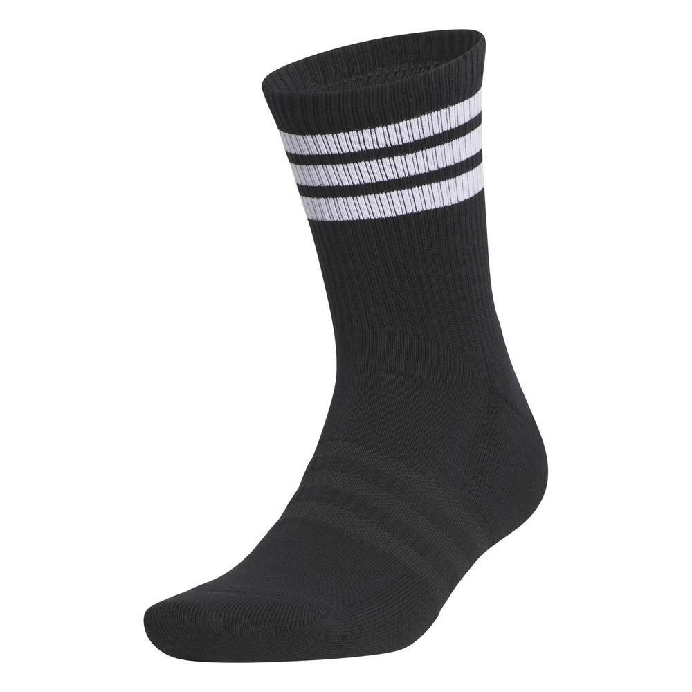 アディダス（adidas）（メンズ）ゴルフ ハーフクルー丈 スリーストライプス クッションソックス KRP20-JI7415BLK