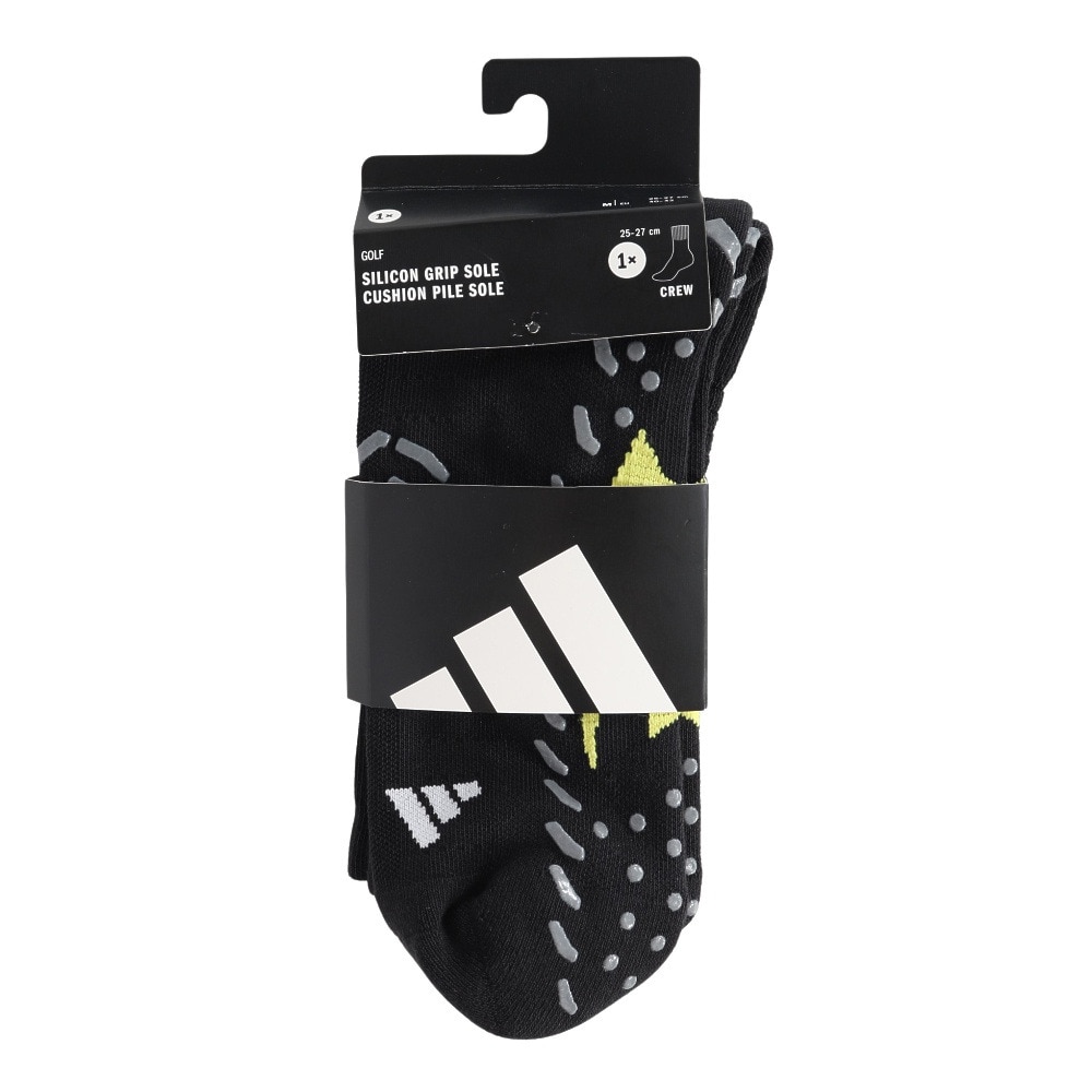 アディダス（adidas）（メンズ）ゴルフ アディゼロ クルー丈 機能ソックス KVH49-JE7191BLK