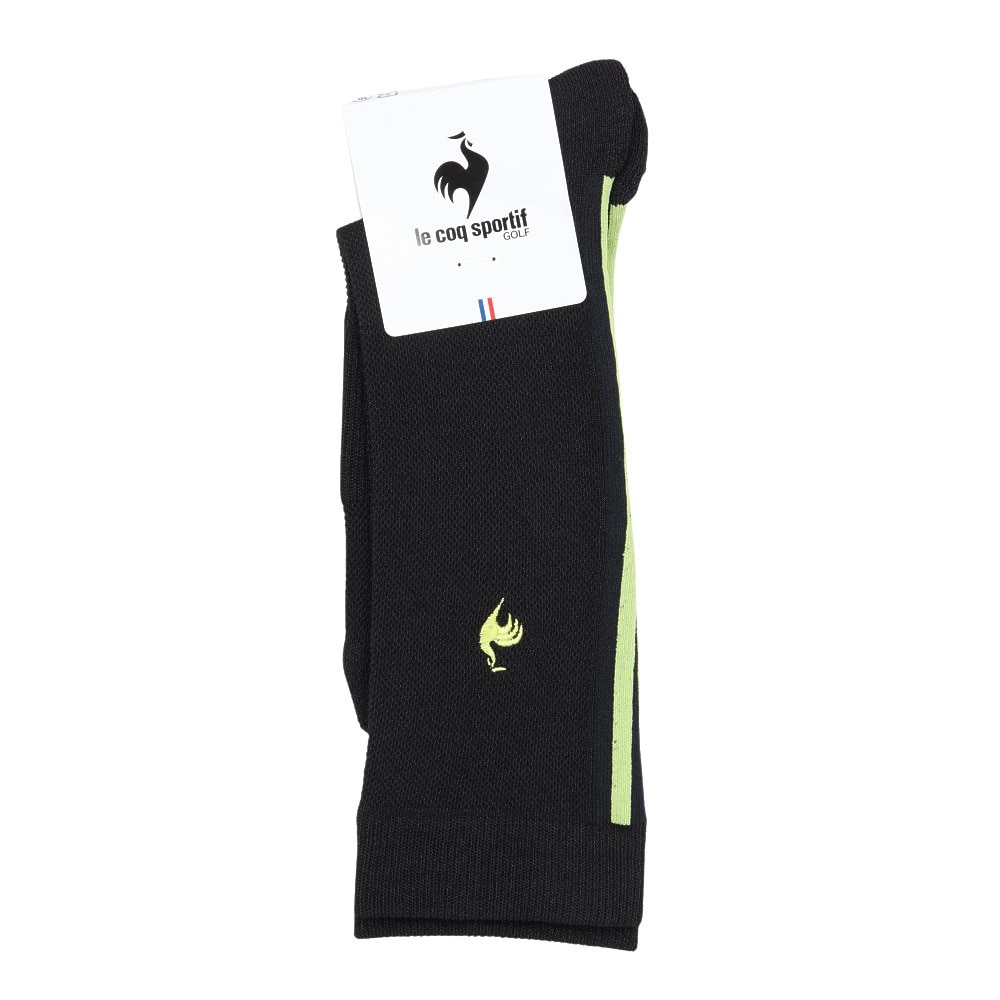 ルコックスポルティフ（lecoqsportif）（メンズ）ゴルフ 涼感メッシュ レギュラー丈ソックス LG5SSO11M BK00