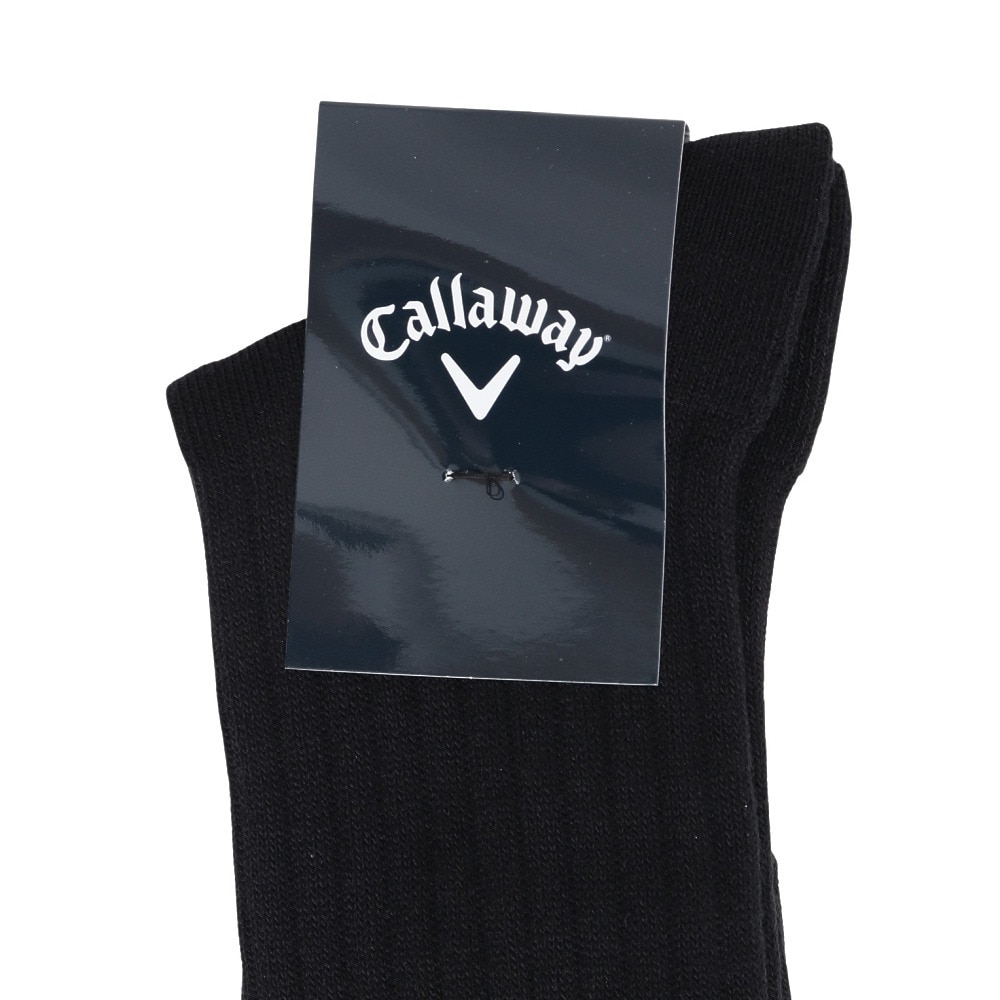 キャロウェイ（CALLAWAY）（メンズ）カレッジ調ロゴクルーソックス C25293107-1010