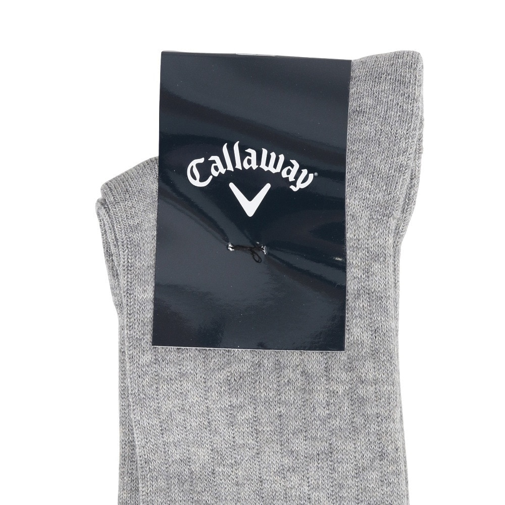 キャロウェイ（CALLAWAY）（メンズ）カレッジ調ロゴクルーソックス C25293107-1021