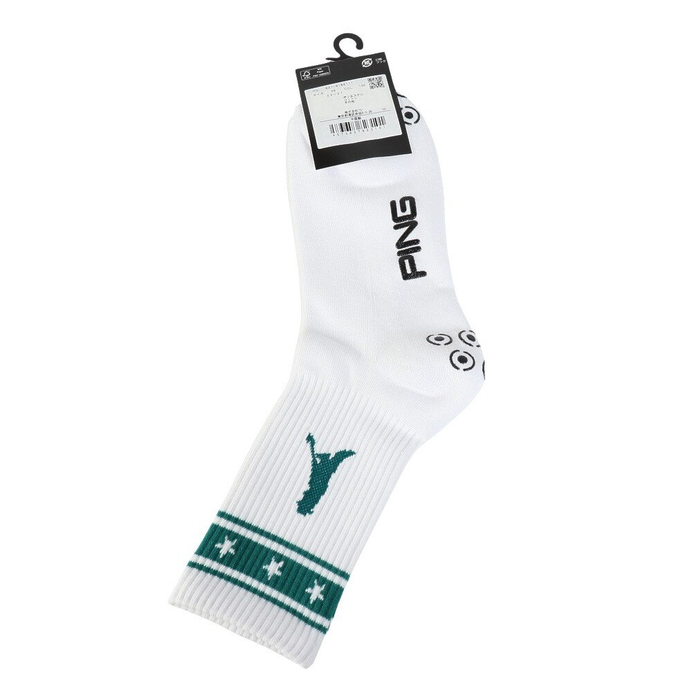 ピン（PING）（メンズ）ゴルフ Mr.PING ラインデザイン ミドルソックス 621-6186111-140