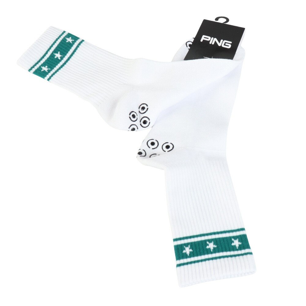 ピン（PING）（メンズ）ゴルフ Mr.PING ラインデザイン ミドルソックス 621-6186111-140