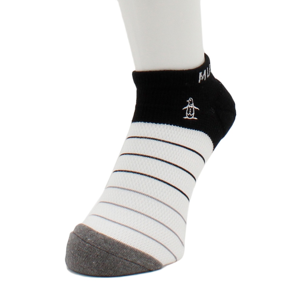  【衝撃価格】総メッシュアンクル丈ソックス MGBNJB15-BK00