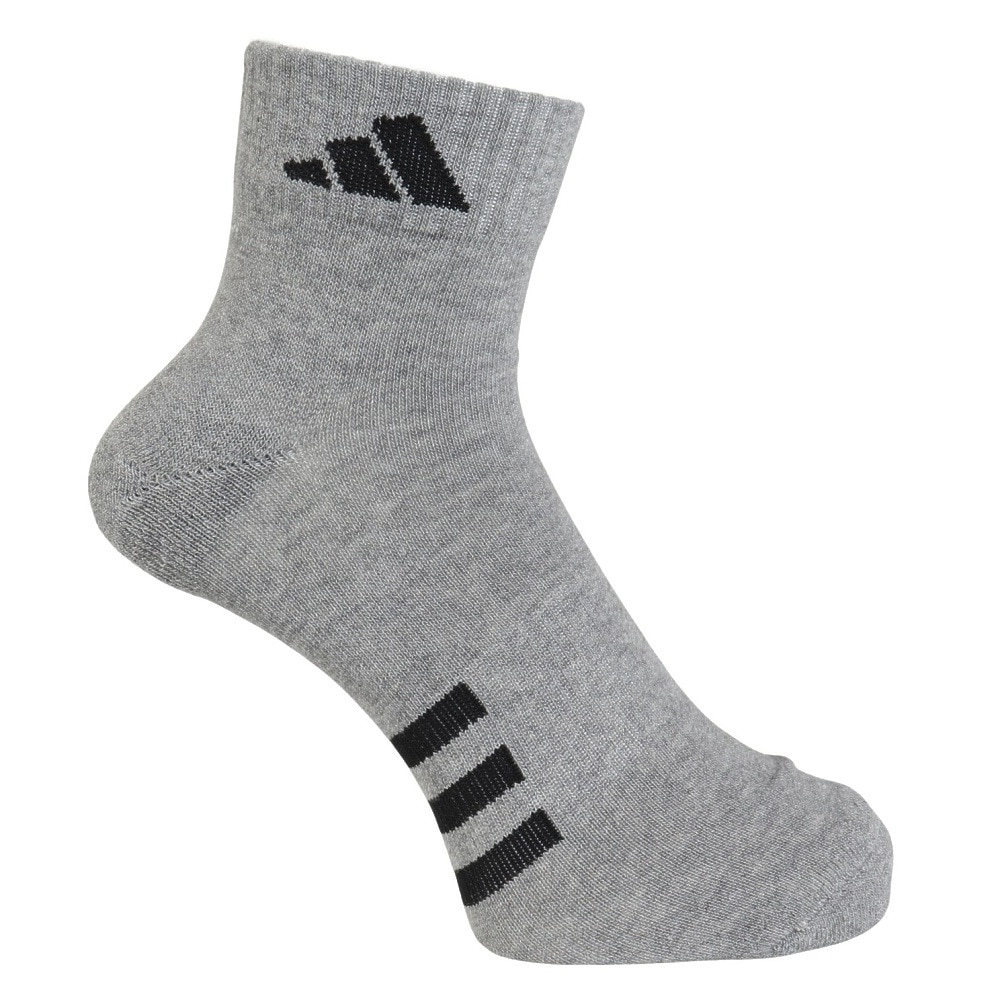 アディダス（adidas）（メンズ、レディース）ゴルフ アンクル丈 ロゴクッションソックス IEV99-IN2705GRY