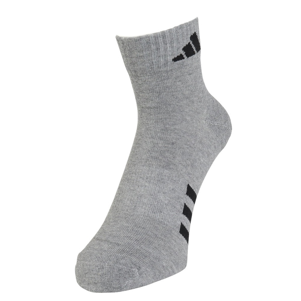 アディダス（adidas）（メンズ、レディース）ゴルフ アンクル丈 ロゴクッションソックス IEV99-IN2705GRY